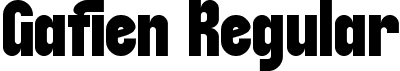 Gafien Regular font | Gafien.ttf