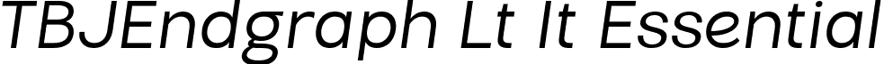 TBJEndgraph Lt It Essential font | TBJEndgraph-EssentialLightIta.ttf