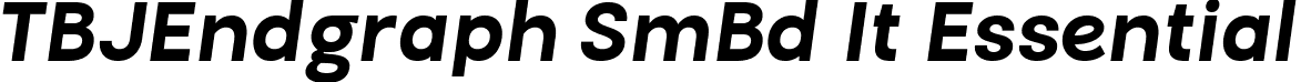 TBJEndgraph SmBd It Essential font | TBJEndgraph-EssentialSemBdIta.ttf