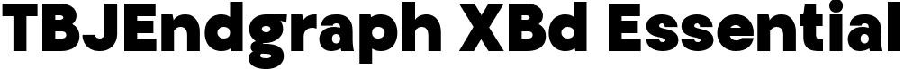 TBJEndgraph XBd Essential font | TBJEndgraph-EssentialExtBd.ttf