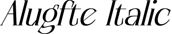 Alugfte Italic font | alugfte-italic.otf