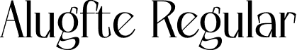 Alugfte Regular font | alugfte-regular.otf