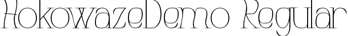 HokowazeDemo Regular font | HokowazeDemoRegular.ttf