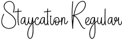 Staycation Regular font | Staycation.otf