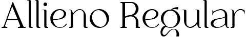 Allieno Regular font | allieno-regular.ttf