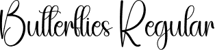 Butterflies Regular font | Butterflies.otf