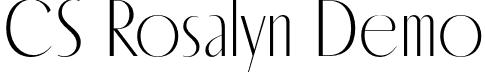 CS Rosalyn Demo font | CSRosalyn-Regular_demo.otf