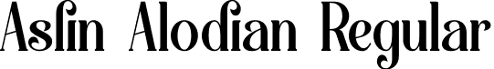 Aslin Alodian Regular font | Aslin-Alodian-Demo.otf