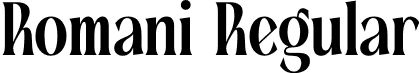 Romani Regular font | romani.otf