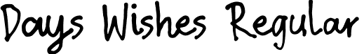 Days Wishes Regular font | Days-Wishes-Demo.otf