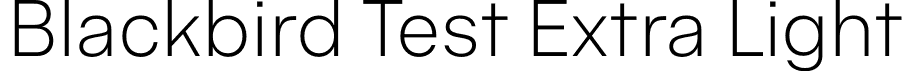 Blackbird Test Extra Light font | BlackbirdTest-ExtraLight.otf