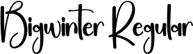 Bigwinter Regular font | Bigwinter.otf