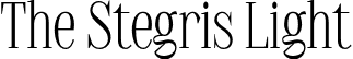 The Stegris Light font | Letterhend - TheStegris-Light.otf