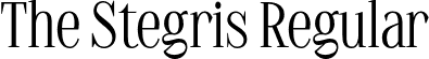 The Stegris Regular font | Letterhend - TheStegris-Regular.otf