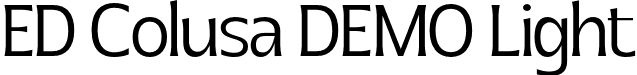 ED Colusa DEMO Light font | edcolusademo-light.otf