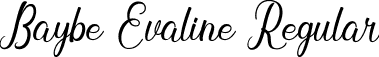 Baybe Evaline Regular font | BaybeEvaline.otf