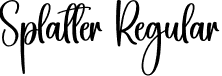 Splatter Regular font | Splatter.otf