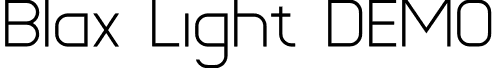 Blax Light DEMO font | Blax-Light-DEMO.otf