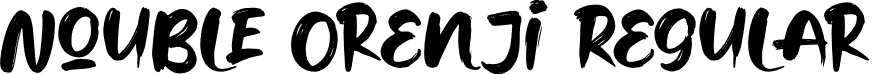 Nouble Orenji Regular font | Nouble-Orenji-Demo.otf