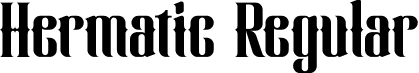 Hermatic Regular font | Hermatic-Regular.otf