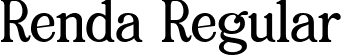 Renda Regular font | Renda.ttf