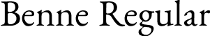 Benne Regular font | Benne-Regular.otf