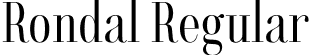 Rondal Regular font | RondalRegular-K7ORW.otf