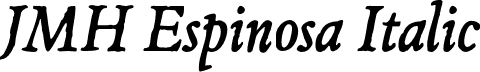 JMH Espinosa Italic font | JMH Espinosa-Italic.otf