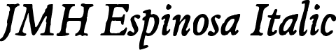 JMH Espinosa Italic font | JMH Espinosa-Italic.ttf