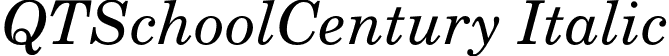 QTSchoolCentury Italic font | QTSchoolCentury-Italic.otf