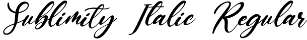 Sublimity Italic Regular font | Sublimity Italic.otf