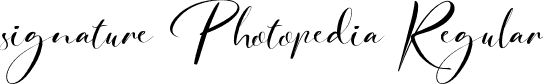 signature Photopedia Regular font | SignaturePhotopedia-9Y6l0.otf