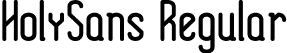 HolySans Regular font | HolySans.ttf