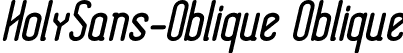 HolySans-Oblique Oblique font | HolySans-Oblique.ttf