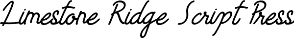 Limestone Ridge Script Press font | LimestoneRidge-ScriptPress.otf