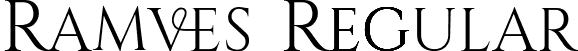 Ramves Regular font | Ramves.ttf