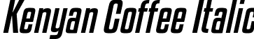 Kenyan Coffee Italic font | kenyan coffee rg it.ttf