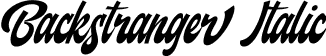 Backstranger Italic font | BackstrangerThinItalic.ttf