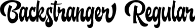 Backstranger Regular font | BackstrangerThin.otf