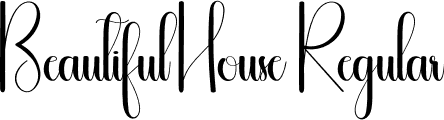 Beautiful House Regular font | Beautiful-House.otf