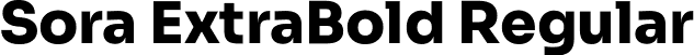 Sora ExtraBold Regular font | Sora-ExtraBold.otf