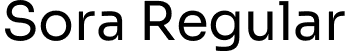 Sora Regular font | Sora-Regular.otf