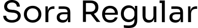 Sora Regular font | Sora-Regular.ttf