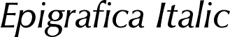 Epigrafica Italic font | Epigrafica-Italic.ttf