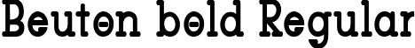 Beuton bold Regular font | beuton bold.ttf