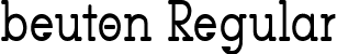 beuton Regular font | beuton.ttf