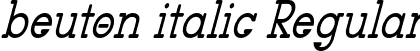 beuton italic Regular font | beuton italic.otf