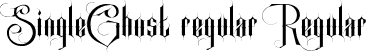 SingleGhost regular Regular font | SingleGhost regular.ttf