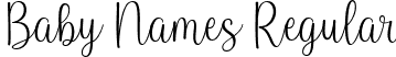 Baby Names Regular font | BabyNames (DEMO).otf