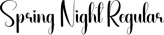 Spring Night Regular font | Spring-Night.otf